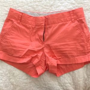 J. Crew Coral Chino Shorts